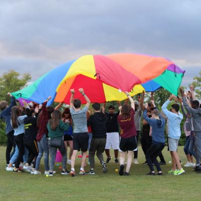 summer camp uk parachute games teenagers