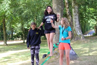 teenage girls zip line walking best uk summer camp
