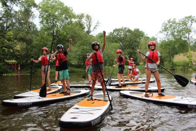 paddle boarding english summer camp uk