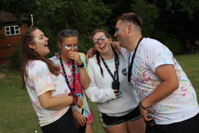 summer camp jobs friends having fun at xuk