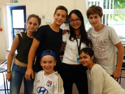 students at xuk english summer school in england during english lesson