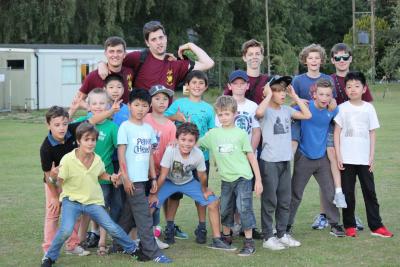 6 - 10 year old boys at residential activity camp in england uk