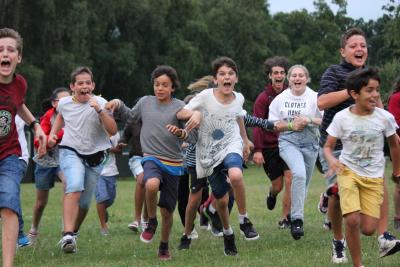 scream and run activity at uk summer camp for kids and teenagers in england