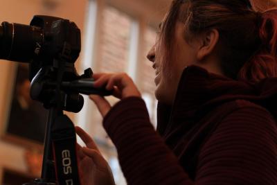 teenage girl at uk photography summer camp in Britain