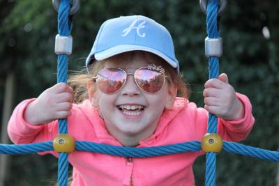 happy kid at day camp in london