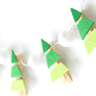 handmade christmas garland for summer campers in uk