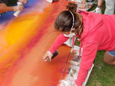 spray painting summer camp activity uk best kids camp