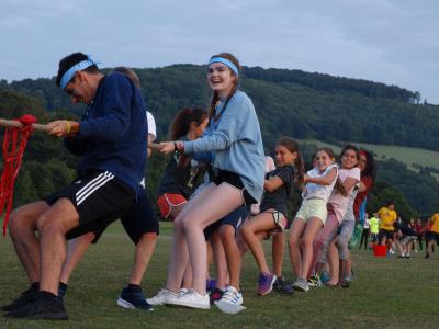 summer camp staff tug of war student job uk