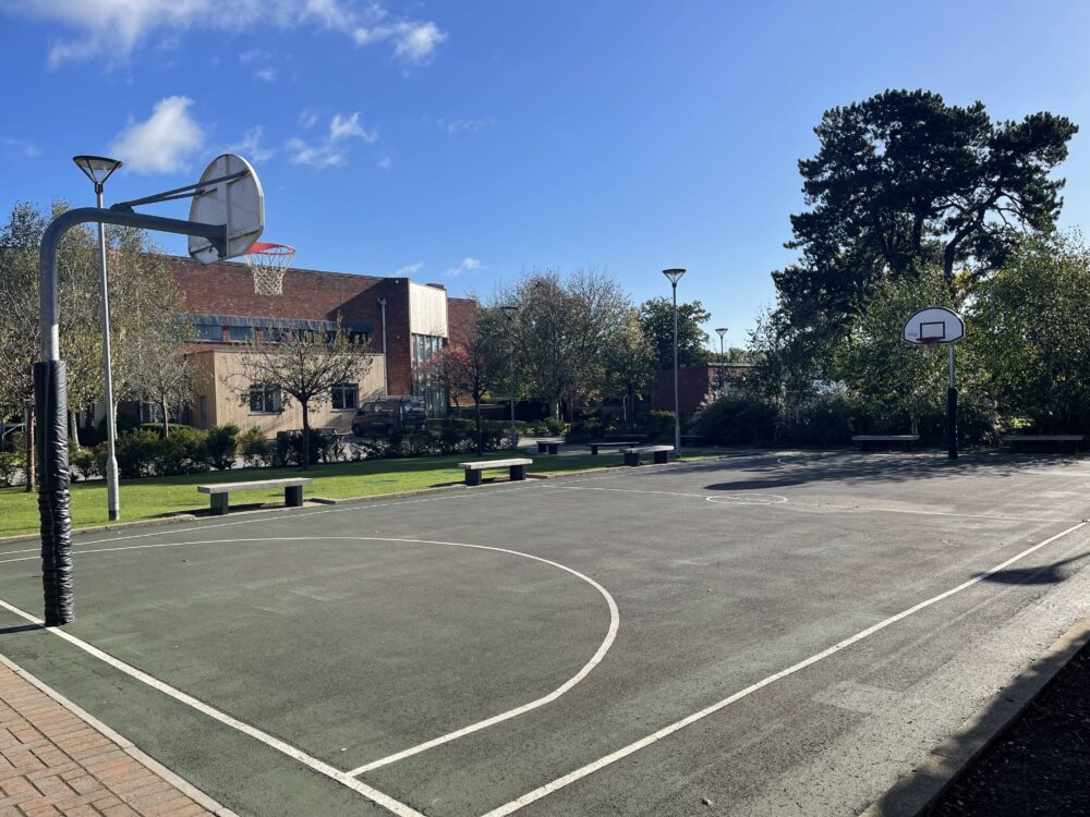 Basketball court XUK Excel residential summer camp UK