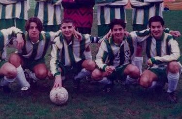 Richard Bernstein in the school football team in the early 1990s